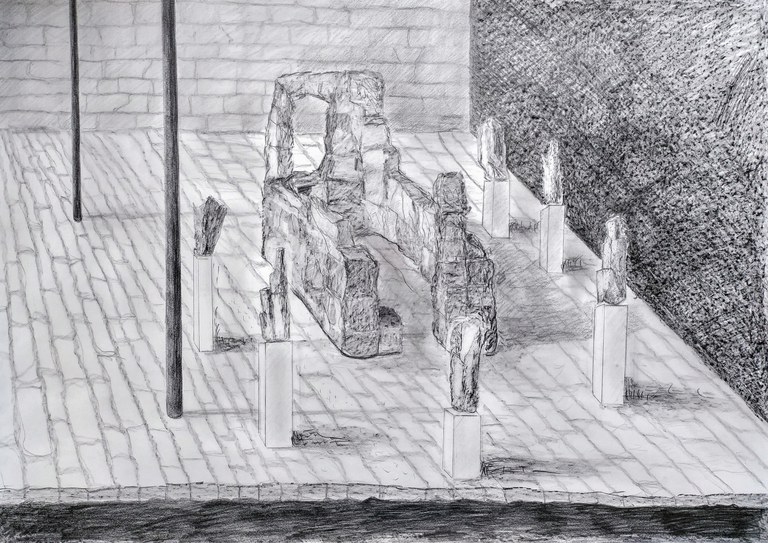 Sketch, pencil on paper, 2021